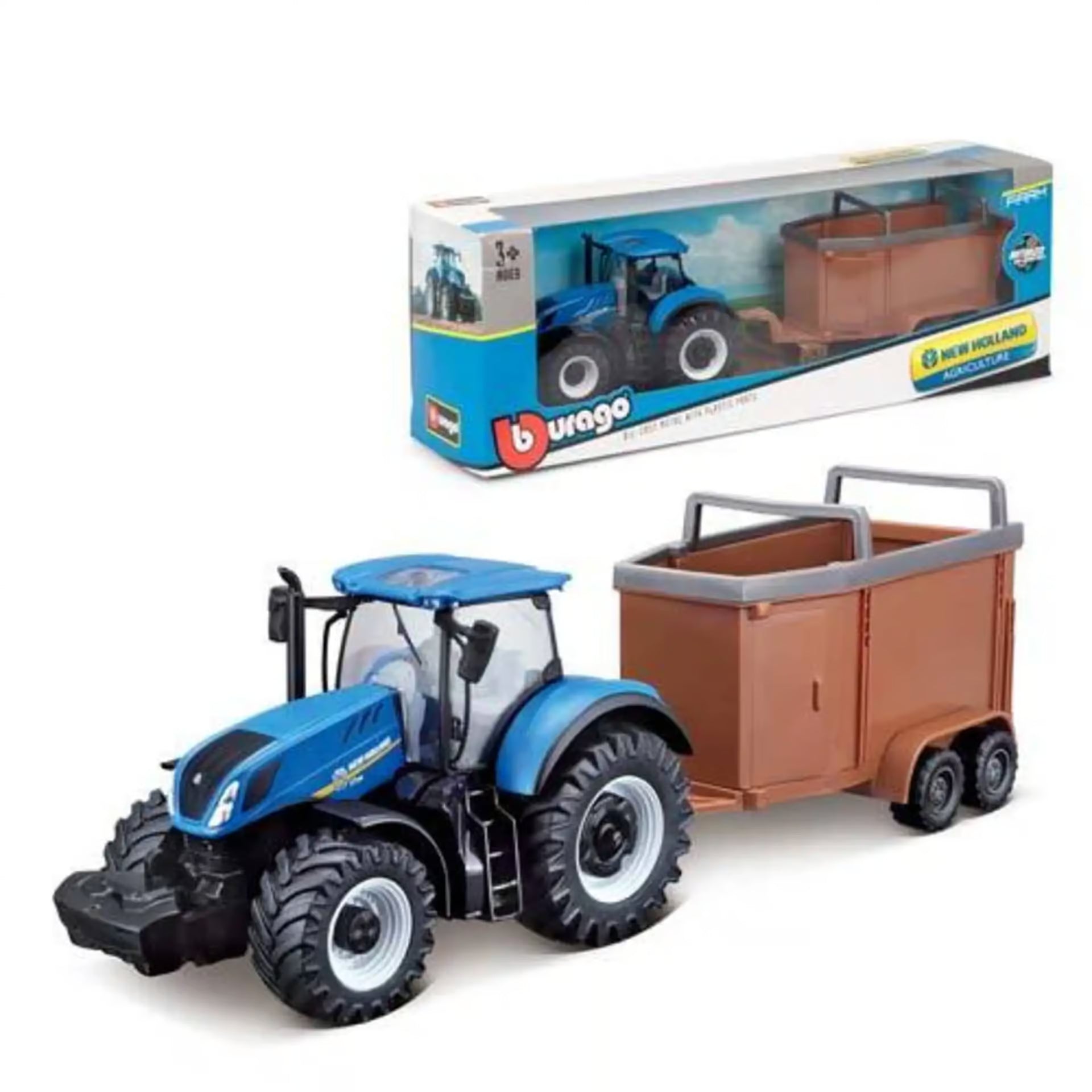 10cm New Holland T7.315 HD With Livestock Trailer