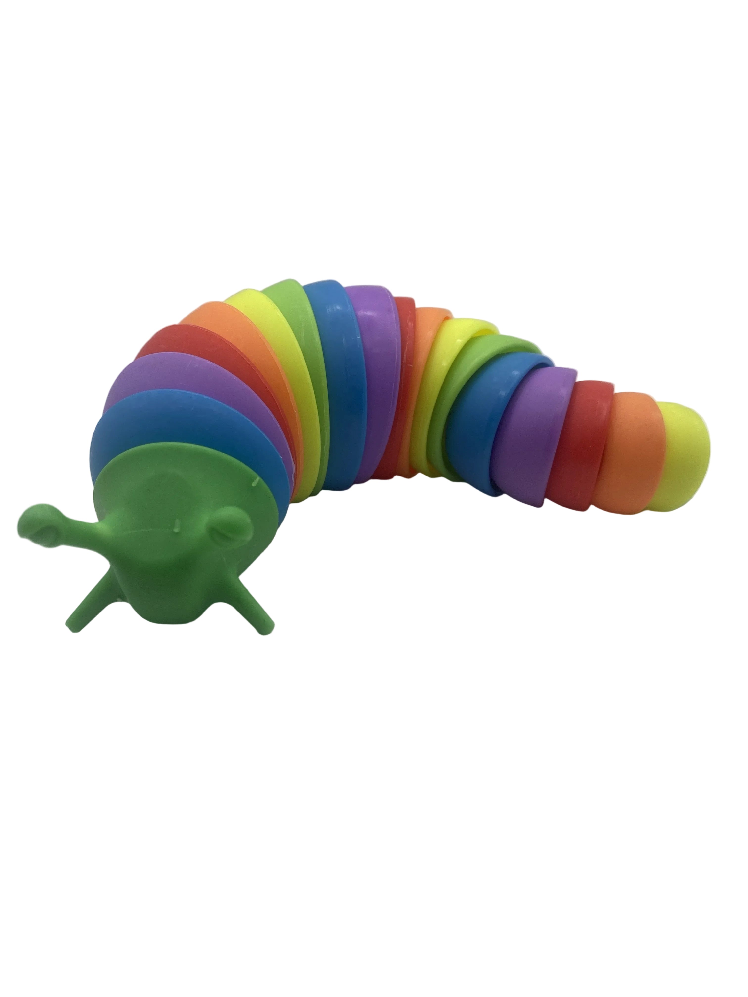 Rainbow Slug Fidget Toy – Flexible Sensory Slug