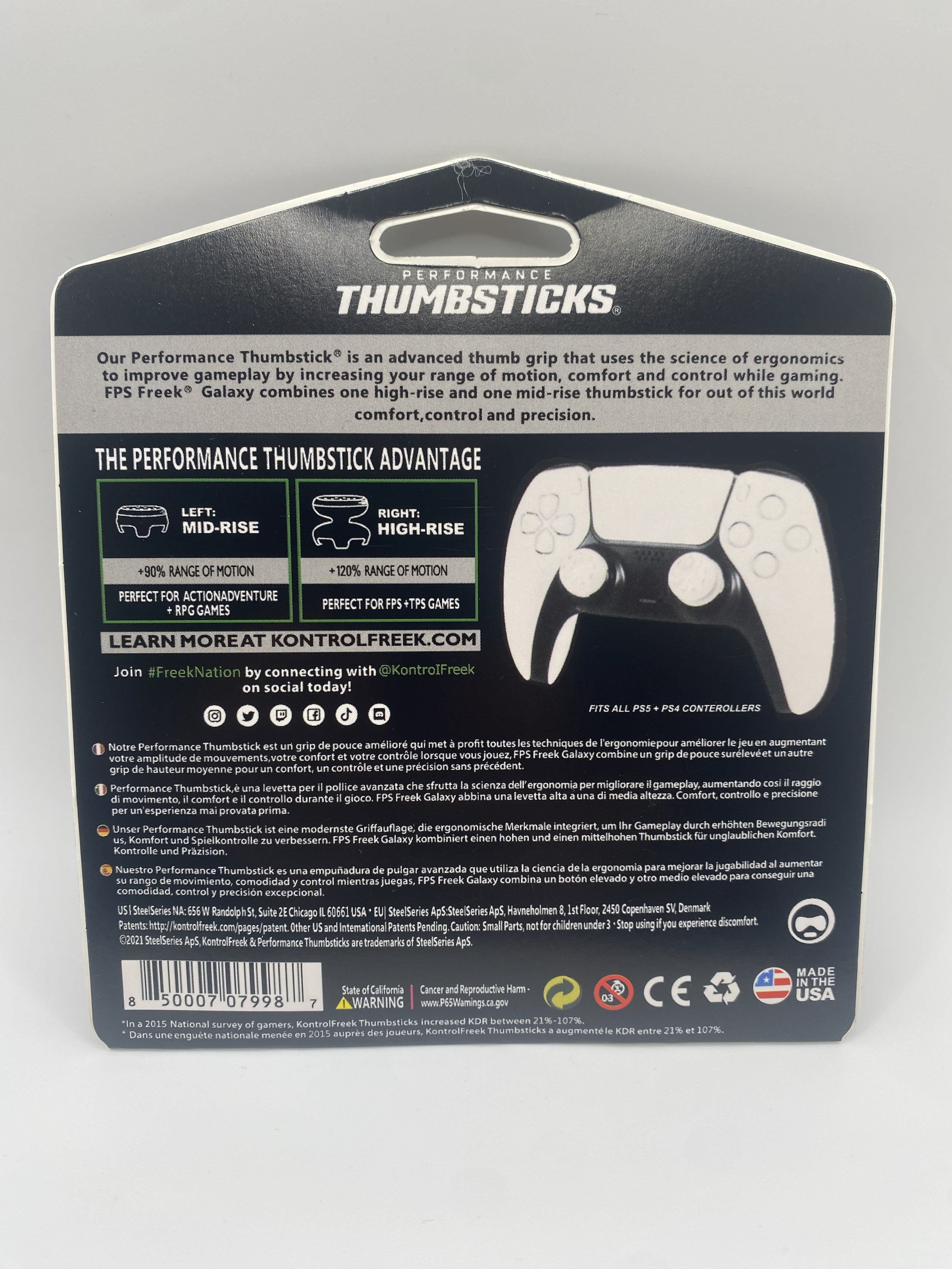 KontrolFreek FPS Freek Galaxy Performance Thumbsticks – White (PS5/PS4)