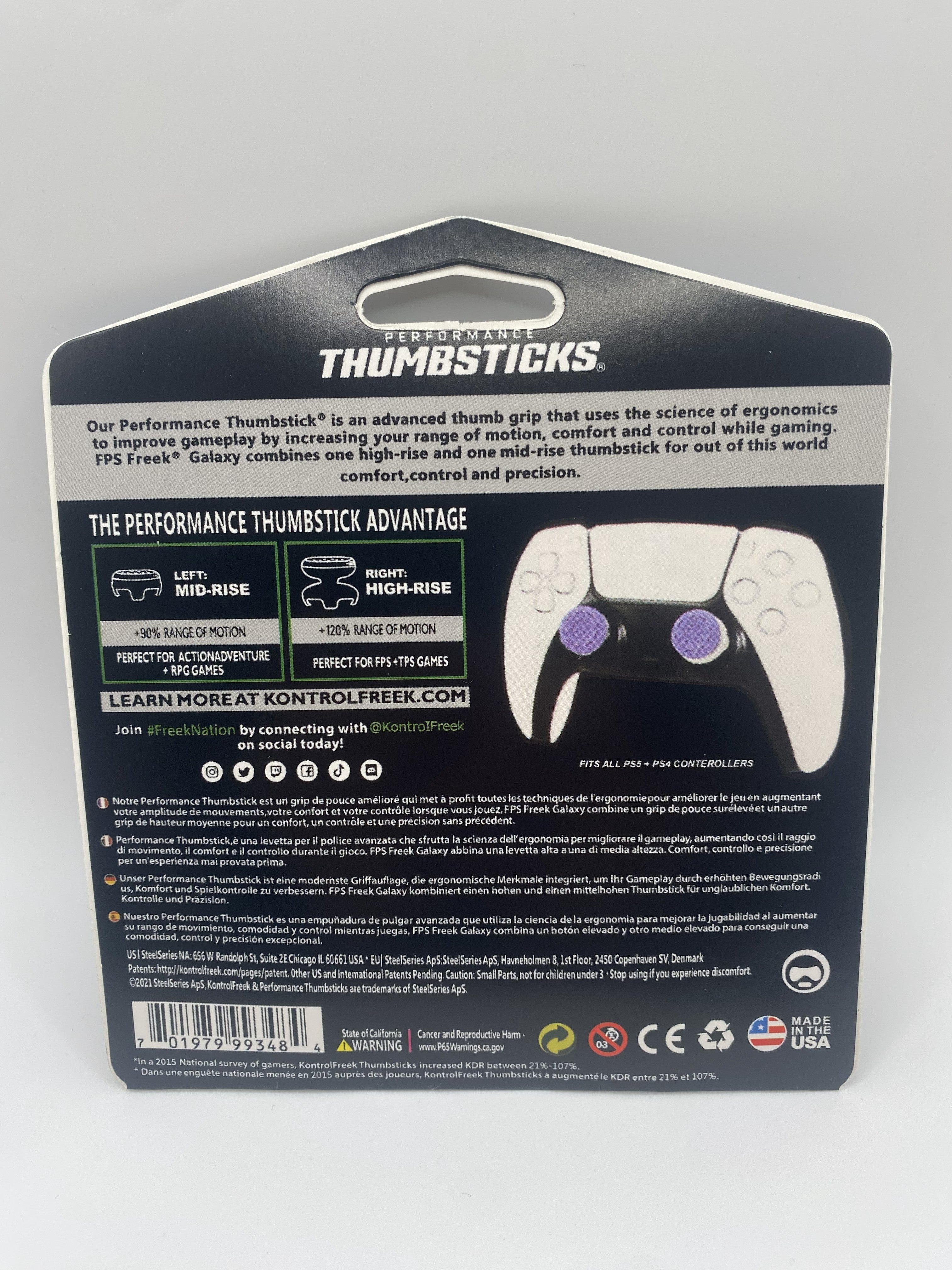 KontrolFreek FPS Freek Galaxy Performance Thumbsticks – Purple (PS5/PS4)