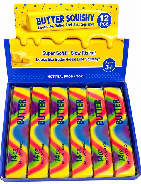 Salted Butter Large RAINBOW Slow Rising Squishy Toy 22cm