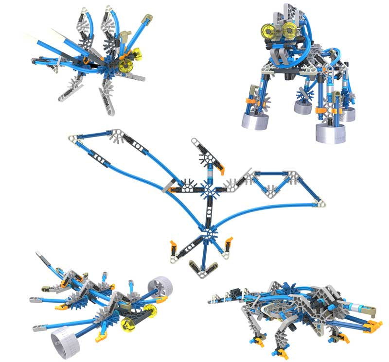 K’NEX Cyborg Creatures animal and winged model examples